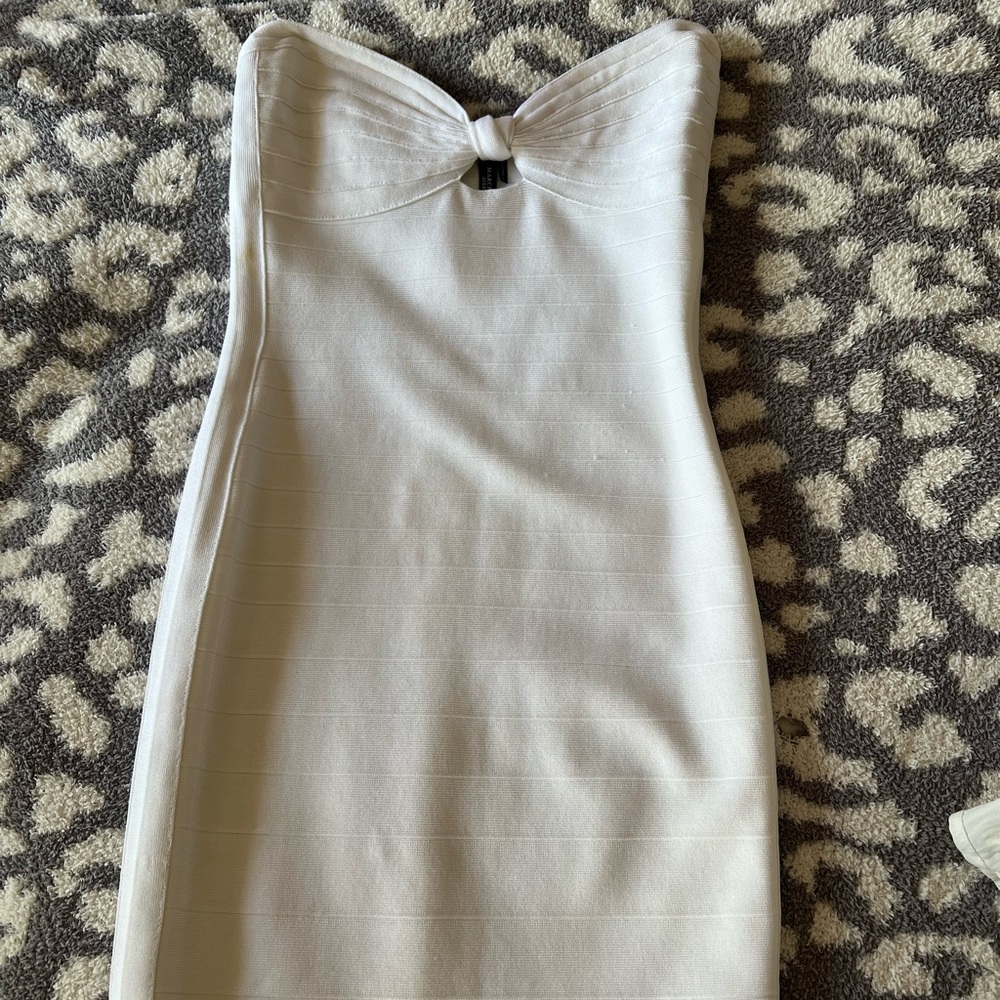 Marciano Guess White Bandage strapless dress size small